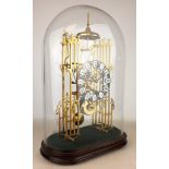 Gothic style brass Cathedral skeleton clock,