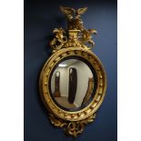 Regency style giltwood wall mirror,