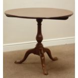 George III mahogany tripod table,