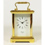 'Rapport of London' brass carriage clock,