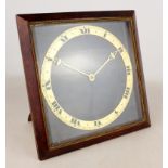 20th century walnut square strut timepiece, gilt Roman dial signed H Lea & Sons Hull,