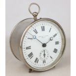 20th century chrome drum cased alarm clock,