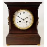 Early 20th century mahogany mantel clock, circular convex Arabic dial inscribed Maple & Co, Ltd.