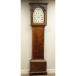 Early 19th century oak longcase clock, 30-hour movement,