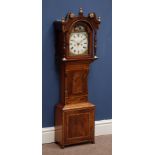 Miniature Victorian apprentice/travelling salesman's figured mahogany grandfather clock of small