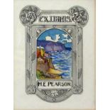 James Ulric Walmsley (British 1860-1954): Robin Hood's Bay - original book plate in watercolour pen