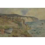 James Ulric Walmsley (British 1860-1954): Robin Hood's Bay, watercolour signed and dated 1919,