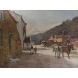 Albert George Stevens (Staithes Group 1863-1925): 'The Hart Inn Sandsend Whitby',