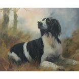 John Trickett (British 1952-): Spaniel in Wooded Landscape,