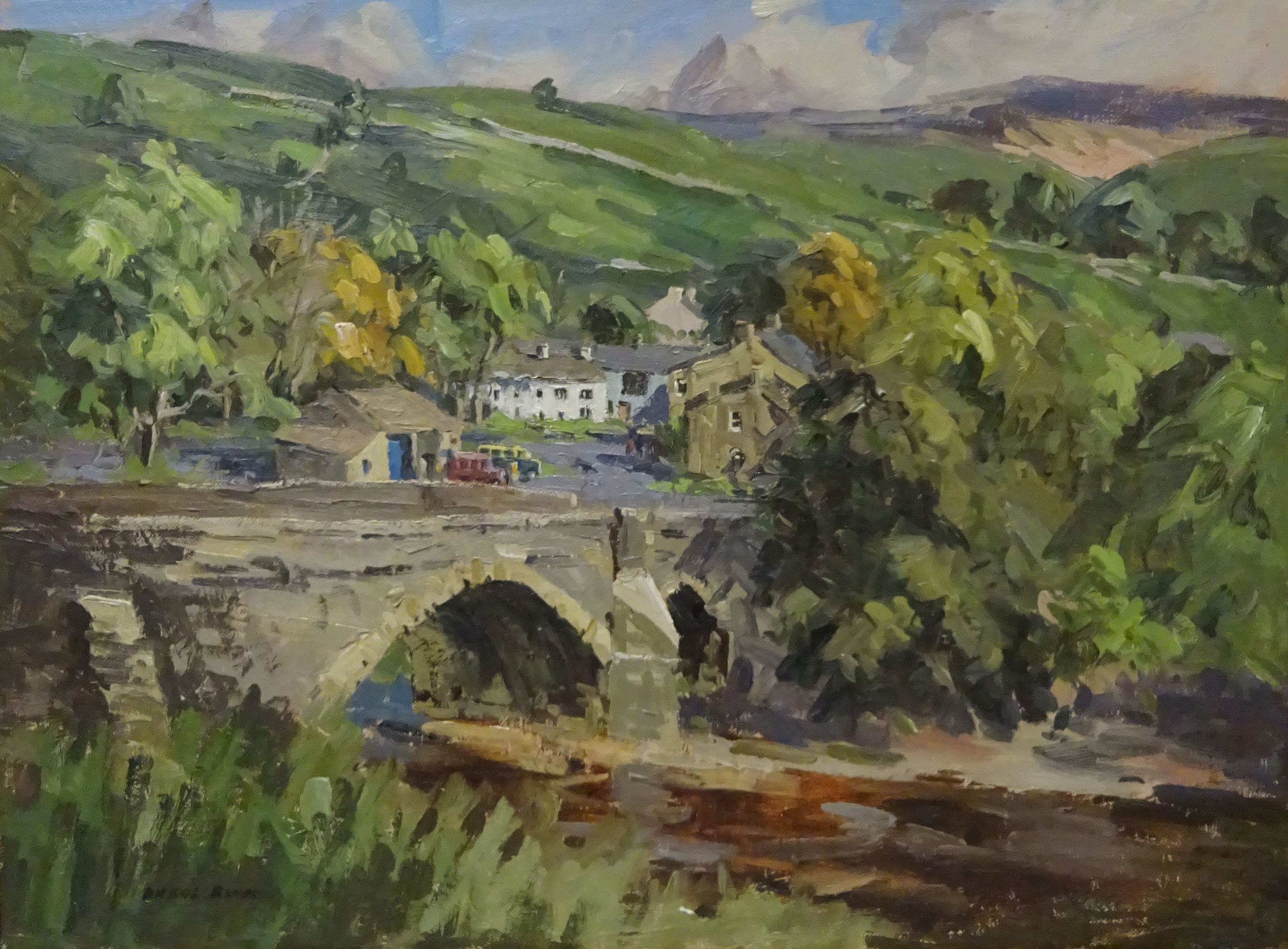 Angus Rands (British 1922-1985): The River Wharfe at Kettlewell,