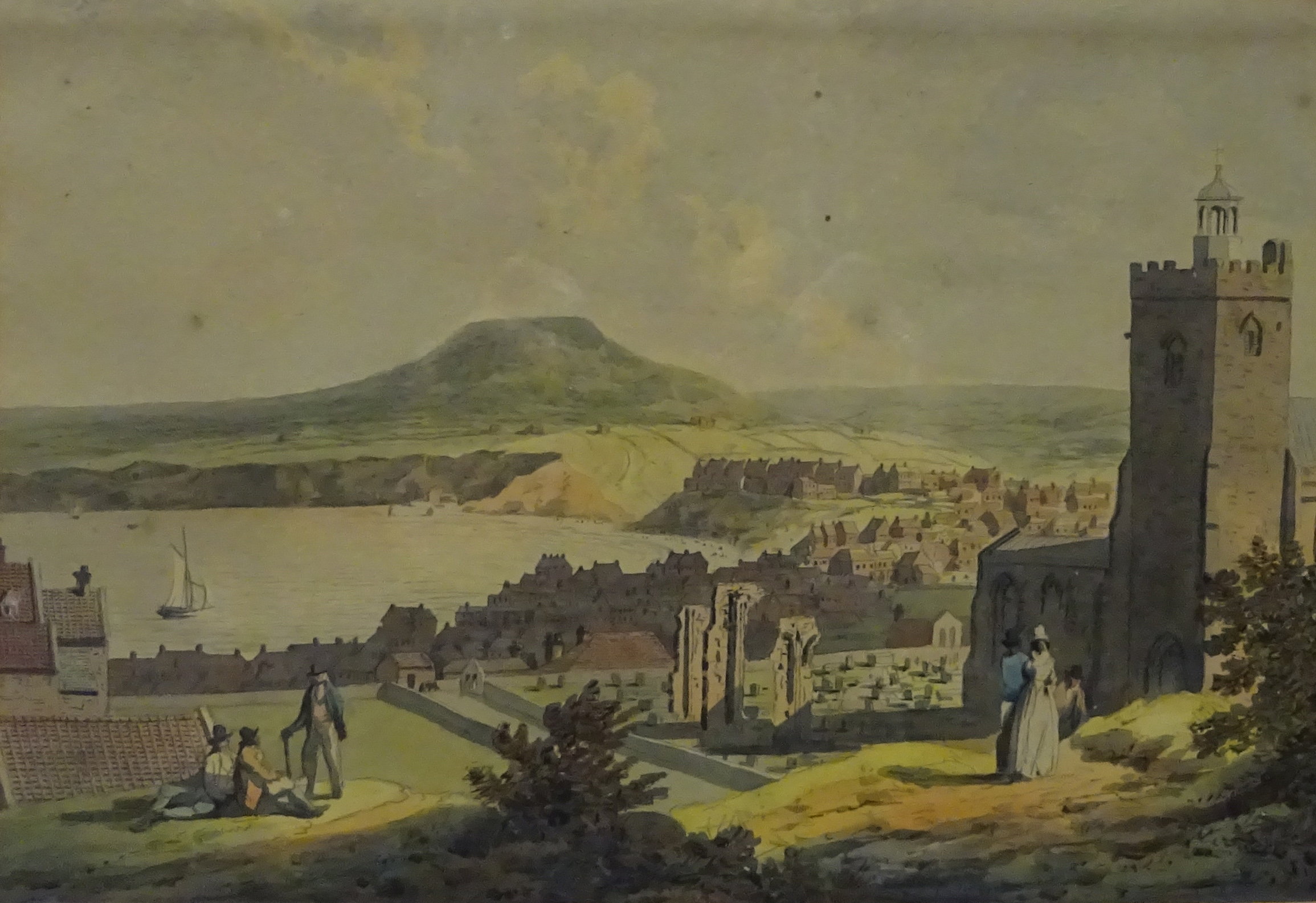 Attrib. Francis Nicholson (British 1753-1844): Scarborough and the the South Bay from St.