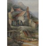 Frederick William Booty (British 1840-1924): Cottages at Runswick,