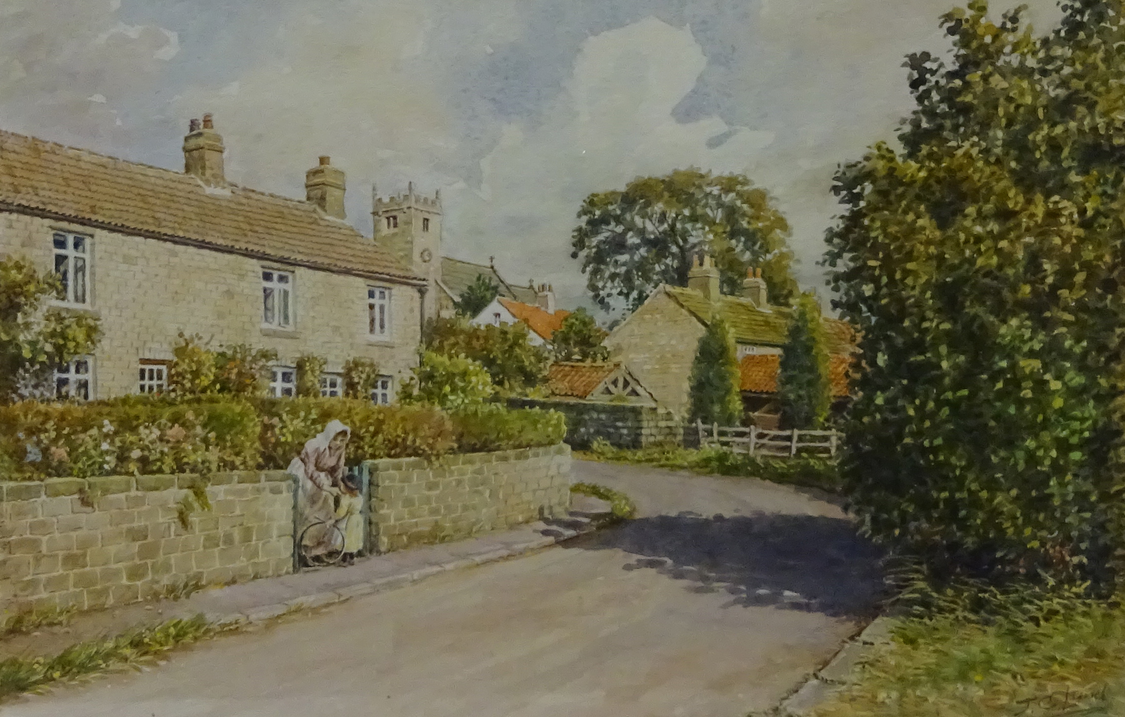 John Cecil Lund (British 1932-): 'School Lane Walton Nr.