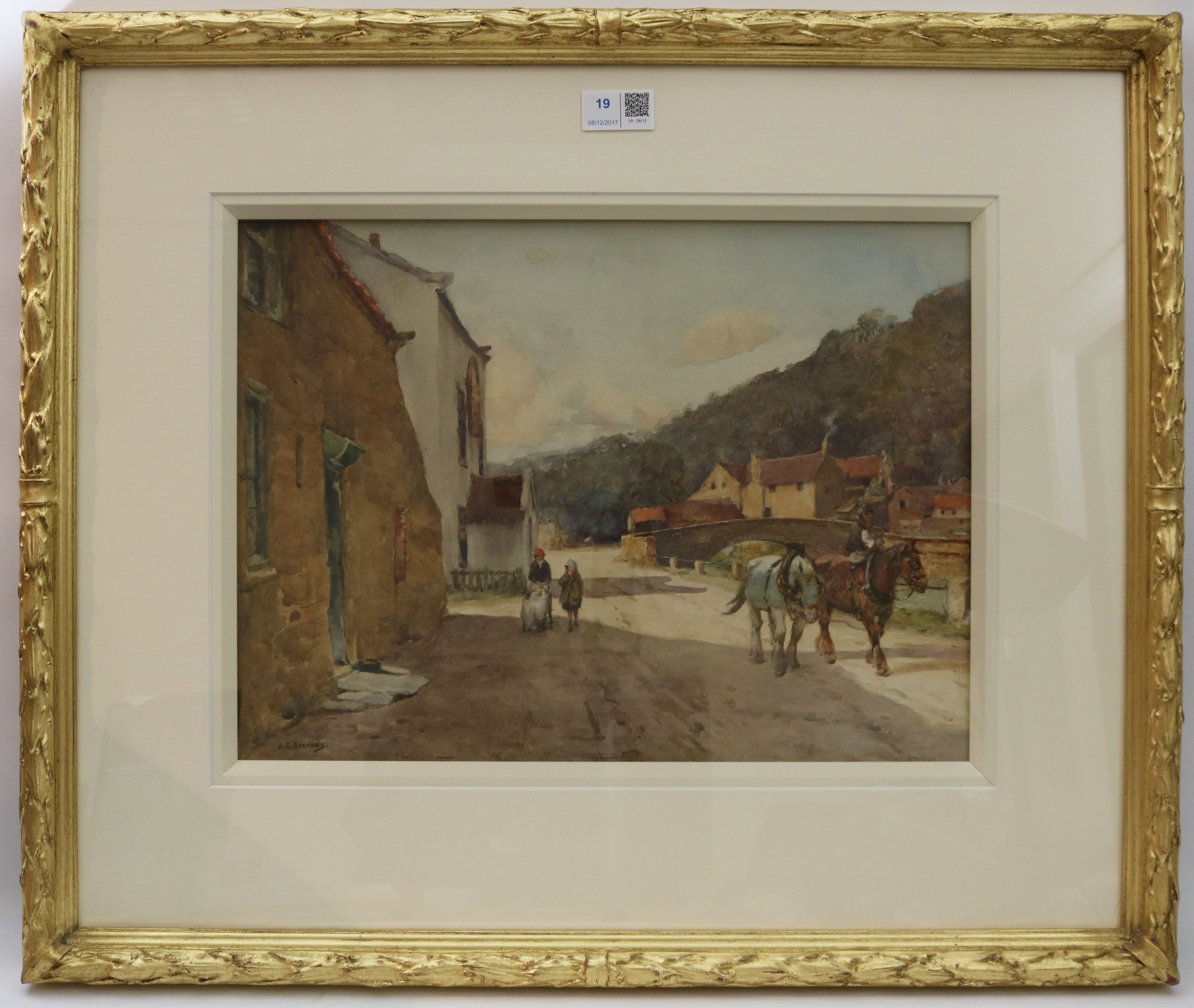 Albert George Stevens (Staithes Group 1863-1925): 'The Hart Inn Sandsend Whitby', - Image 2 of 2