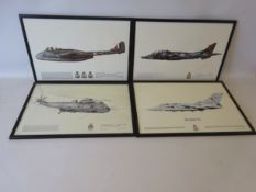 Collection of Squadron Prints Limited studies of Military Aircraft including Helicopters,