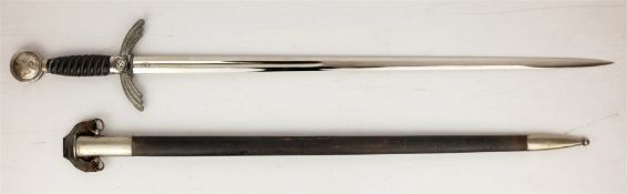 WWII German Lutfwaffe Sword, 71cm blade stamped Orignal Eickhorn Solingen,