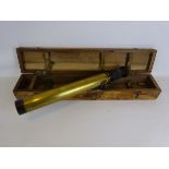 Early 20th century Ross variable power 3-9X brass & black Japanned gunsight telescope No.