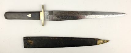 19th century Bowie knife of Arkensaw Toothpick type by Hunters,