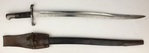 Presentation Sword Bayonet to fit two band Enfield Rifle, 58cm steel blade named to William Neale,