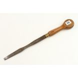 A 21" turnscrew with beech handle and brass ferrule G+