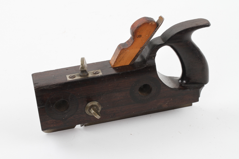 A rosewood plow plane with boxwood wedges by LANE & BROWELL USA, - Image 2 of 2