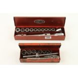 Two small sets of BRITOOL socket sets G+