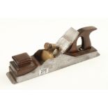 A 151/2" steel panel plane with brass lever some pitting G