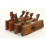 Four dado planes (3 with brass depth stops) by TUCKER,