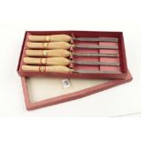 A set of five turning tools by COOPER in orig box G+