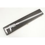 A 26"/67cm vernier caliper gauge by MOORE & WRIGHT in tatty box G+