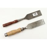 Two firmer chisels 13/4" by WARD and 2" by OHIO G+