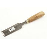 A 7" bevel edge chisel by MARPLES requires new handle G+