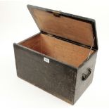 A small pine lockable box 19"x11"x11" G