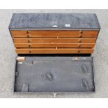 A patternmakers empty tool box with five drawers 32"x11"x20" G