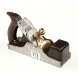 A NORRIS No 13 patent metal smoother with rosewood infill handle and Marples iron G