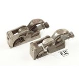 Two PRESTON No 2509 adjustable bullnose planes with removable front G