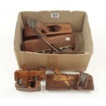 Six wood planes Russell collection G-