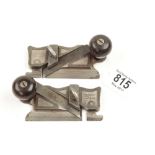 A pair of STANLEY No 98 & 99 side rebates replaced screw G