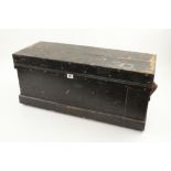 A pine chest 34"x15"x15" with three mahogany sliding trays G