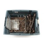 Box of engineers taps and spanners G