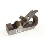 A d/t steel parallel smoother by SPIERS with brass lever cap,