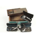 Five engineers micrometers in orig boxes by MOORE & WRIGHT and another G