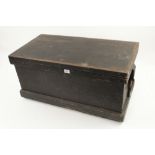 A pattern makers tool chest 34"x18"x17" with three mahogany sliding trays G++