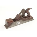 A 14" iron panel plane with overstuffed mahogany infill and elegant handle G+