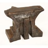 A fine and large 17c French cathedral style anvil 17" x 141/2" and weighing 396lb.