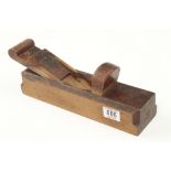 A little used beech mitre plane by IOHN GREEN with boxwood mouth adjuster lacks iron and wedge