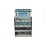 A RAWL BOLT counter top display stand containing various sizes of rawl bolts G-