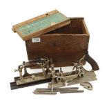 A USA STANLEY No 55 combination plane complete with instructions and four boxes of cutters in orig