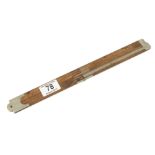 A 2' four fold boxwood and German Slide rule with caliper slide by F ROBSON Newcastle on Tyne G