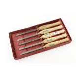 A set of five turning tools by REXON in part orig box G++